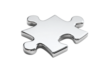 Perfect puzzle piece fit isolated on transparent background