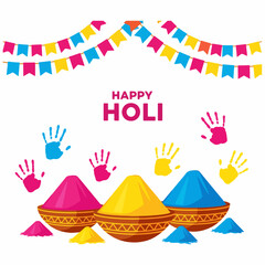 Holi Festival of Colours illustration