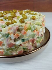 Today we prepared the traditional Olivier salad, which is often found on our tables.