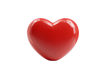 Fototapeta premium Decorative Red Heart Illustration Isolated on Transparent Background
