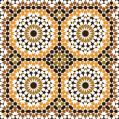 Seamless geometric pattern in arabic style Zellige
