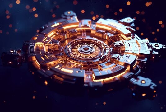 generative video. quantum space computer technologies of the future