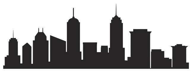 atlanta skyline silhouette isolated on a white background  © Zukabg