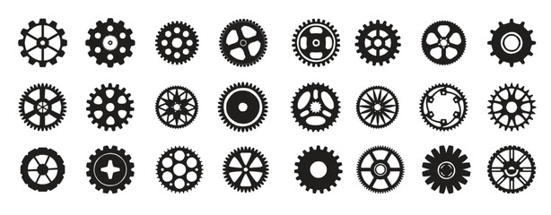 gear icon set vector template