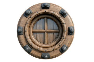 Ocean View Porthole Icon Isolated on Transparent Background