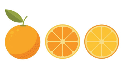 A minimalist flat design illustration featuring a single vibrant orange with clean lines and a simple color palette