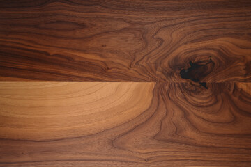 Texture of black walnut wood with some sapwood