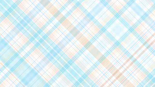 Aesthetics Pastel Light Blue and Beige Checkers Line, Plaid Wallpaper Video Motion Background