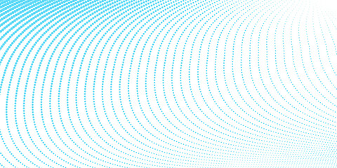 Fototapeta premium Halftone Background Blue Gradient Transparent Vector Staggered Dots Modern dotted pattern