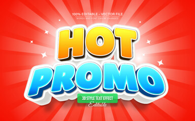 Hot Promo Sale 3D Text Effect Editable