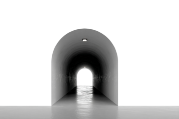 Underground Tunnel Opening Graphic Isolated on Transparent Background
