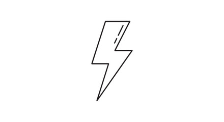 Fototapeta premium Lightning bolt isolated on, a symbol of power and energy