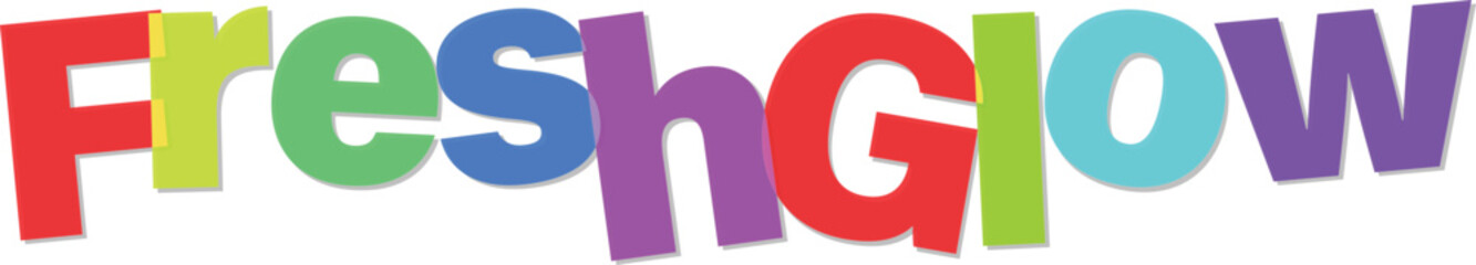 Colorful Freshglow typography design element isolated on transparent background illustration © tara