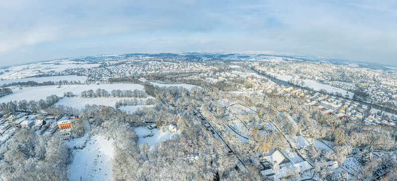Kalter Wintertag &uuml;ber Regensburg-Pfaffenstein in der Oberpfalz
