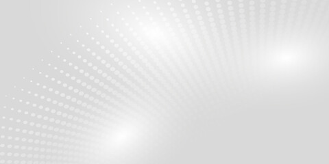 Fototapeta premium White gray wave light technology texture background dots. Geometric background modern abstract background, futuristic graphics.