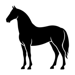 horse silhouette vector illustration