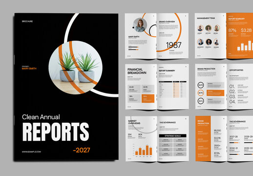 Annual Report Brochure Template Layout