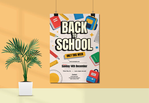 Back To School Poster Template