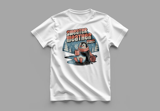 Sweater Weather Vibes Tshirt Design For Men