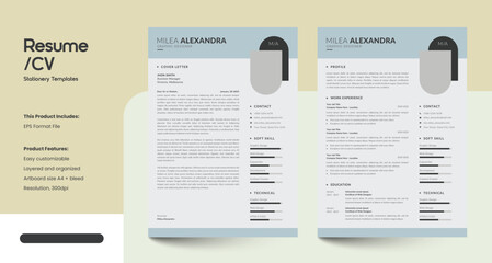 Modern CV Resume Design Template
