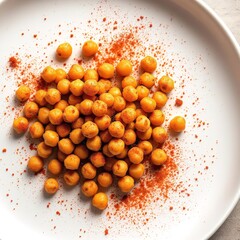 Crispy roasted chickpeas recipe healthy snack vegetarian protein rich food appetizer spiced chickpeas on plate
