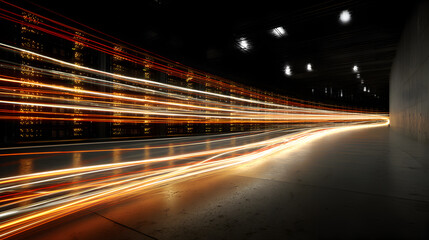 Long Exposure Photograph of Working Computer Servers