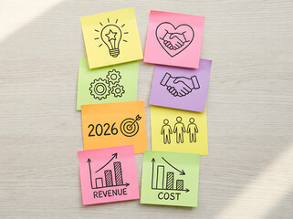 business performance and cost revenue planning concept
