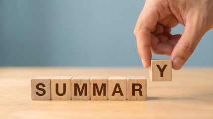 report summary and final overview visual concept