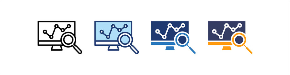 Analysis Icon Set Multiple Style Collection