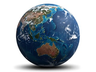 Fototapeta premium Planet Earth Render - Asia, Australia, Pacific Ocean