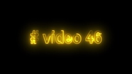  # video 46 neon text is used as video clip. HUD user interface with technology stopwatch. 4k Digital countdown number animation. - Powered by Adobe
