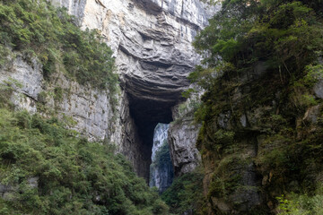 Heavenly Dragon Bridge at Wulong Karst Geological Park, Chongqing.