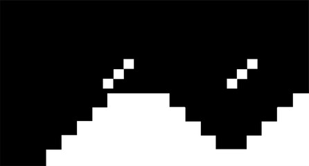 Stylized pixel art depiction of cool sunglasses, capturing a nostalgic 8-bit video game vibe with a simple yet distinctive graphic design, ideal for digital media concepts