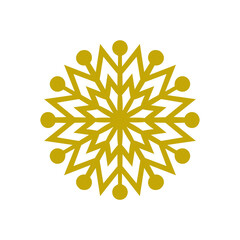 Decorative Snowflake Illustration
Winter Holiday Ornament, Isolated on transparent 
Golden snowflake
Gold version: gold, golden, metallic