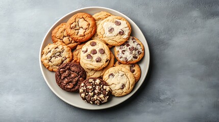Delicious homemade cookies on plate perfect for sweet indulgence treat