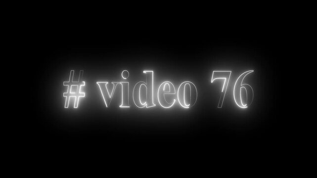 # video 76 neon text is used as video clip. HUD user interface with technology stopwatch. 4k Digital countdown number animation.