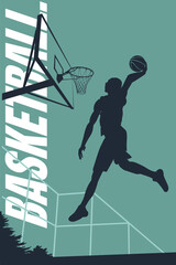 Great simple basketball dunk background design for any media © Muhamad