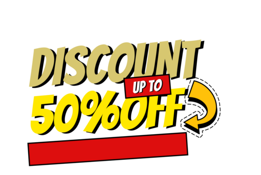 Vintage Bold Discount Up To Fifty Percent Off Offer Illustration