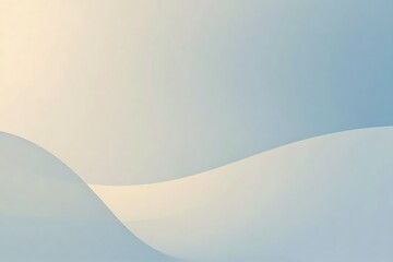 淡いブルーとイエローのウェーブ抽象背景