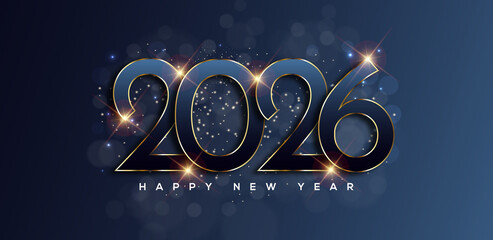 Happy New Year 2026 Greeting Card Background