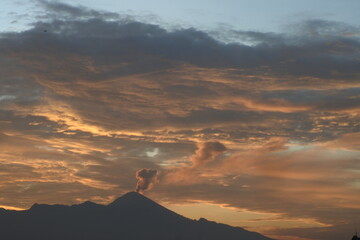 sunrise in the mountains. Beutiful view in the mountain with sky