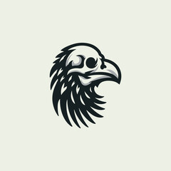 Fototapeta premium Skull Crow Logo