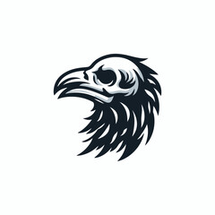 Fototapeta premium Skull Crow Logo