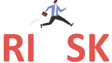 Fototapeta premium Fear of heights. Overcoming fears. 