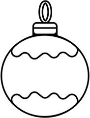Simple Minimalist Plain Outline Bauble Christmas Decoration
