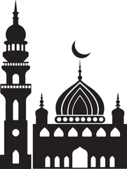 Islamic Miner silhouette image .