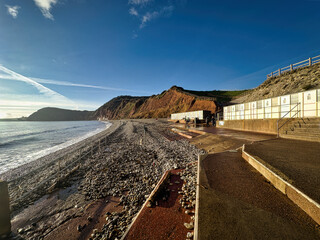 The beach at Jacob's Ladder, Sidmouth, Devon, England