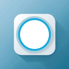 Circular mock up design with blue background and copy space for branding