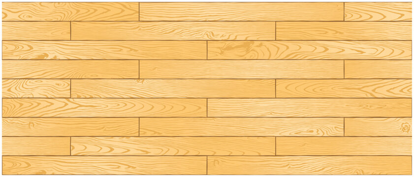 明るい木目フローリング背景のシームレスベクターテクスチャ