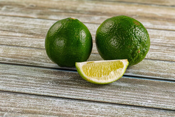 Fresh green sour lime citrus
